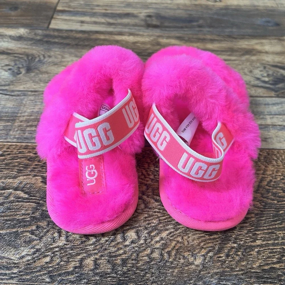 UGG Oh Yeah Slingback Slippers Toddler Girls 9 Hot Pink Girly
